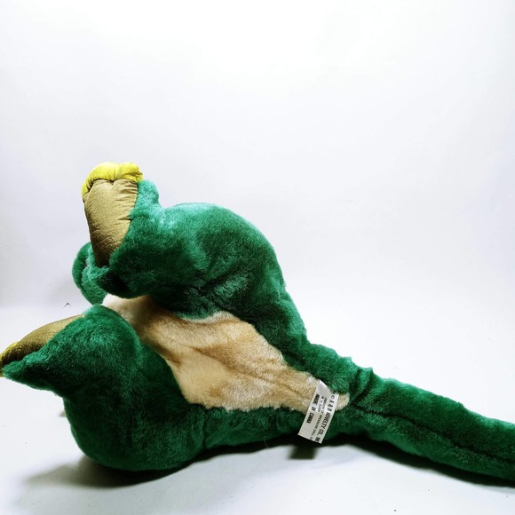 Vintage Green Dinosaur Stuffed Animal A & B Novelty Co Plush (su1 A) - Picture 6 of 8